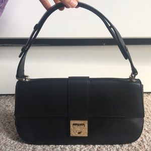 Authentic Salvatore Ferragamo black leather purse